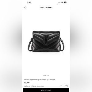 YSL Loulou toy strap bag with crossbody strap “y” leather